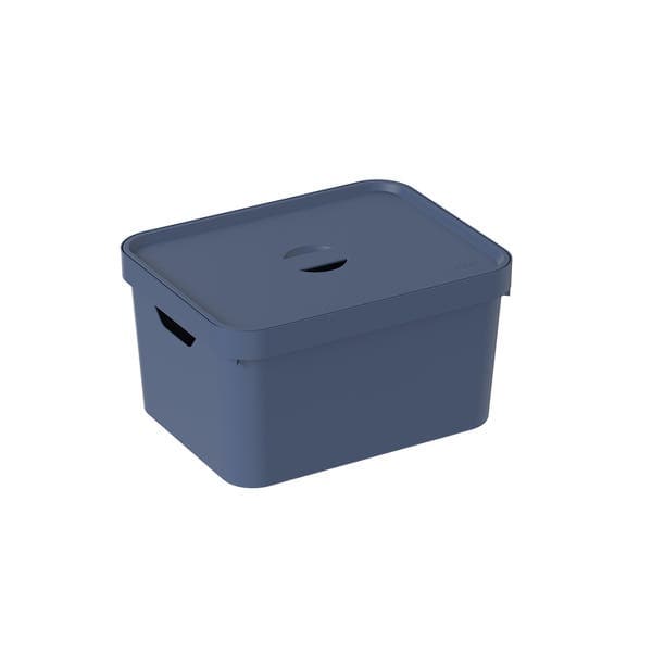 Caixa Organizadora Plástico Azul Indico Nordi 24,5x36 cm OU