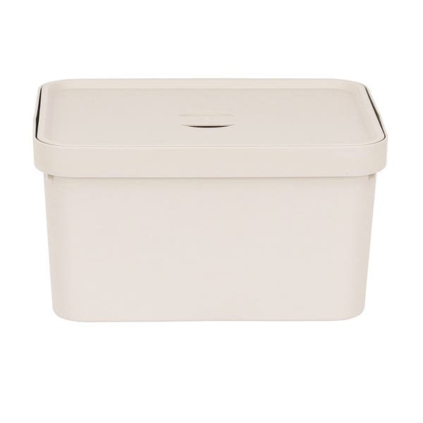 Caixa Organizadora Plástico Bege Nordi 24,5x36x46 cm Ou
