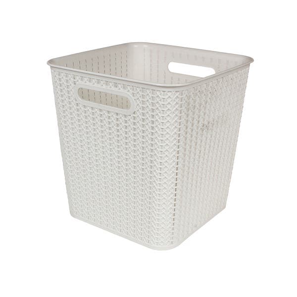 Caixa Organizadora Plástico Branco 28,5x28,5 cm São Bernardo