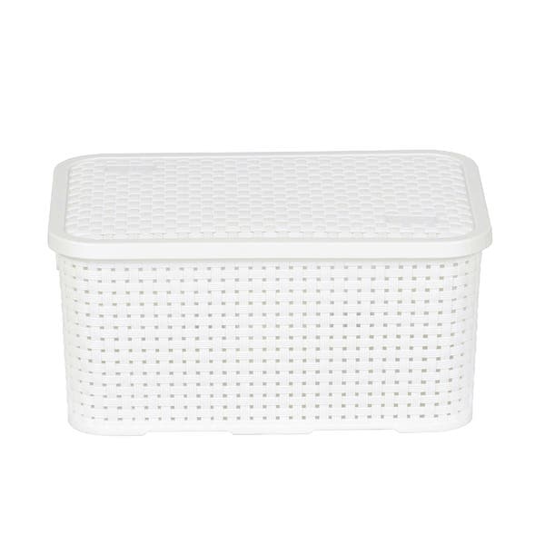 Caixa Organizadora Plástico Branco Organização 22,5x32 cm Nitron
