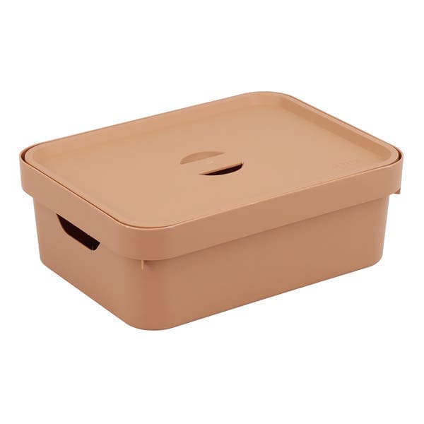 Caixa Organizadora Plástico Laranja 13x27,5x36,5cm 10,5L OU