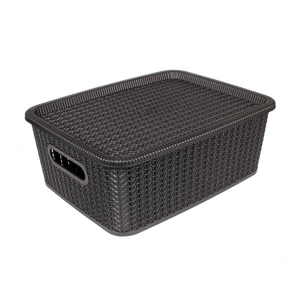 Caixa Organizadora Plástico Preto 14,2x29,5 cm São Bernardo