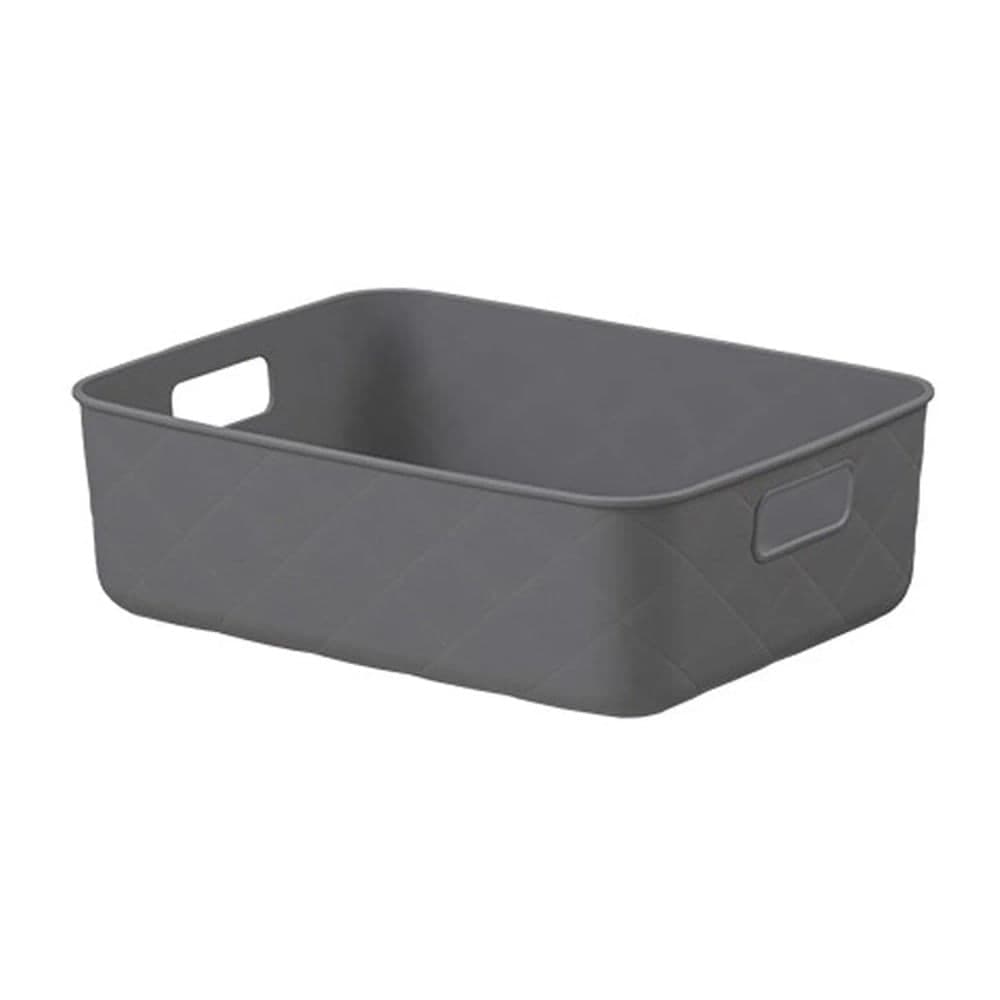 Caixa Organizadora Puffer 4,5l Cinza Chumbo 28,7cm - Coza