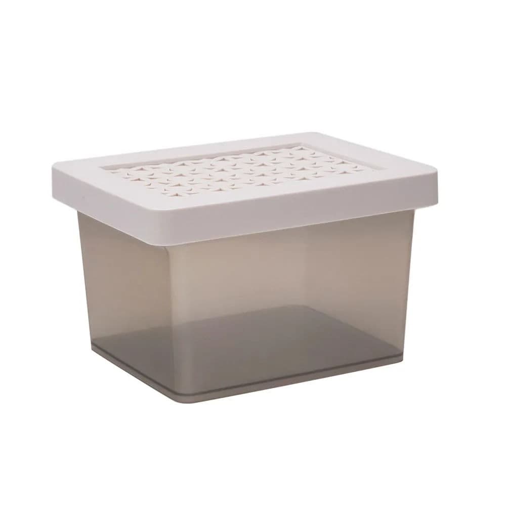Caixa Organizadora Retangular com Tampa 12x20cm Gelo - Ordene