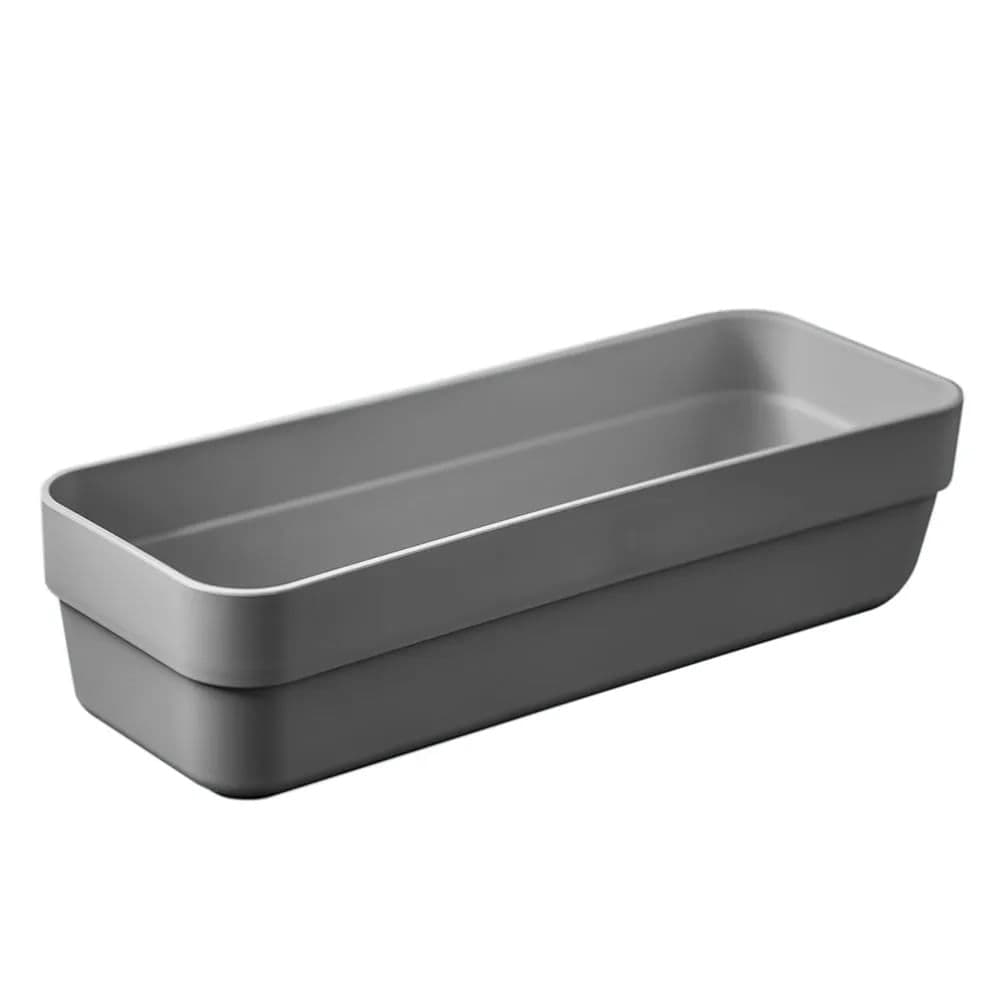 Caixa Organizadora Retangular Logic 5,6x23cm Cinza - Ou