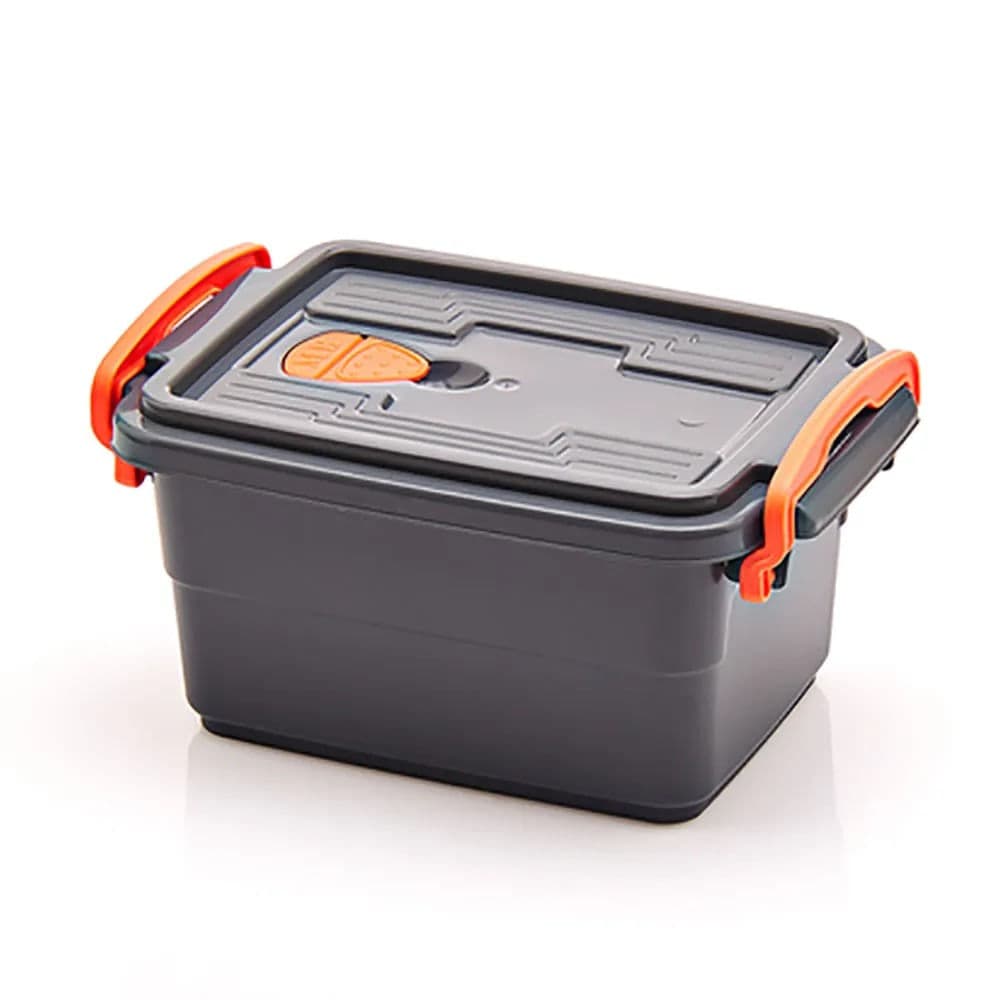 Caixa Organizadora Wave 920mL Cinza - Mb Plásticos