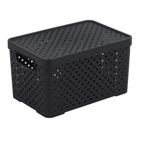 Caixa Plástico Preto Organizadores 15x17x26,5 cm Dasplast