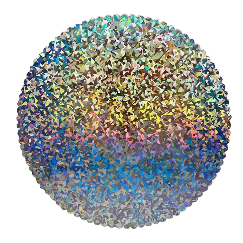 Cake Board Holográfico Mosaico 28cm - Silver Festas