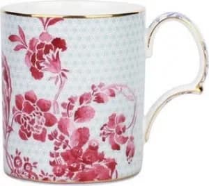 Caneca Regency Damask Flor Blue 350ml - Tea Delight