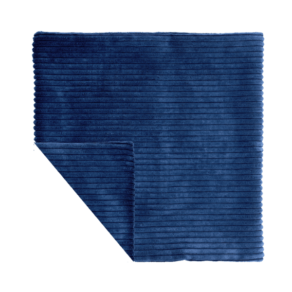 Capa de Almofada Quadrado Lena Tecido Azul Índico 45x45 cm