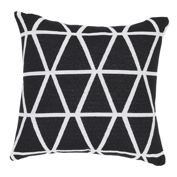 Capa de Almofada Triângulos II Preto 43x43cm
