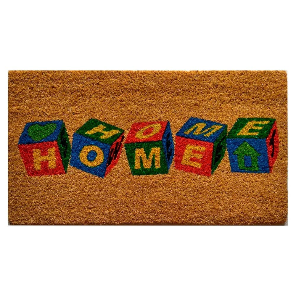 Capacho Retangular Cubo Home 33x60cm Colorido - Vizapi