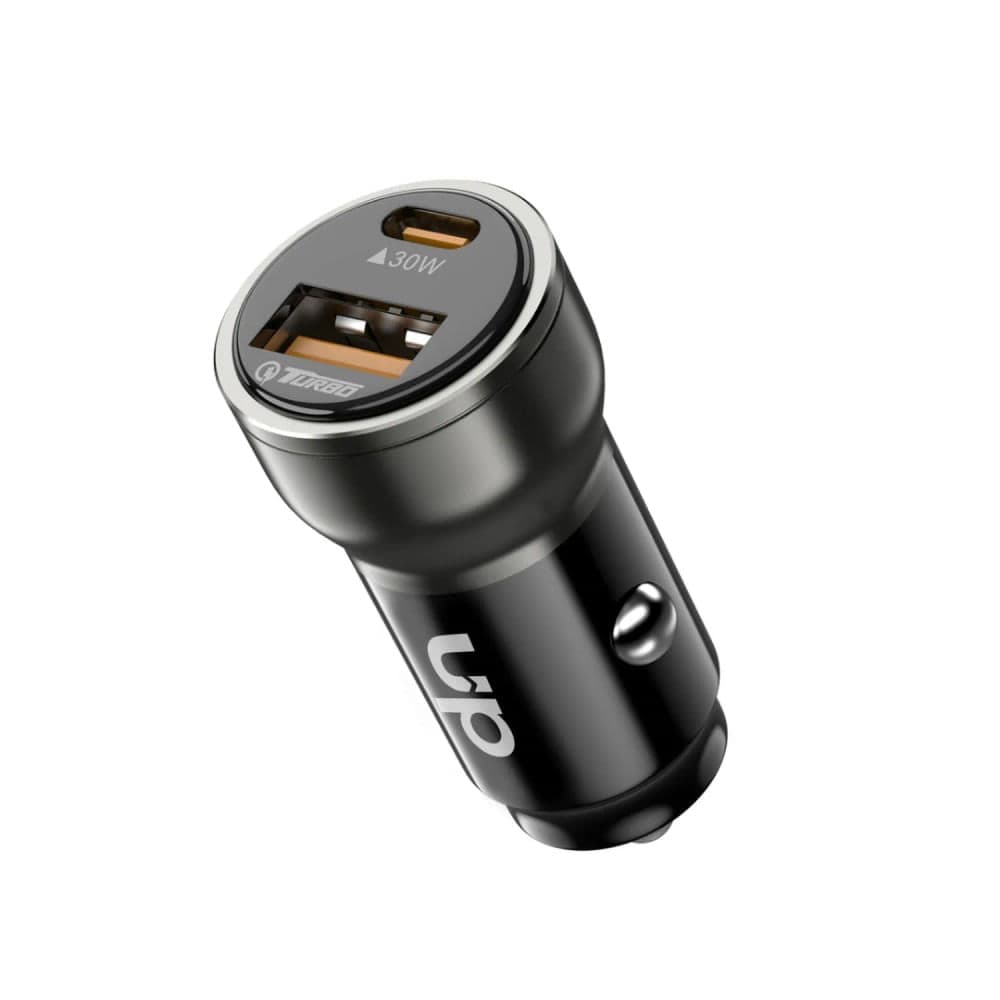 Carregador Veicular Usb-a e Usb-c 30w Preto - Up Electronics