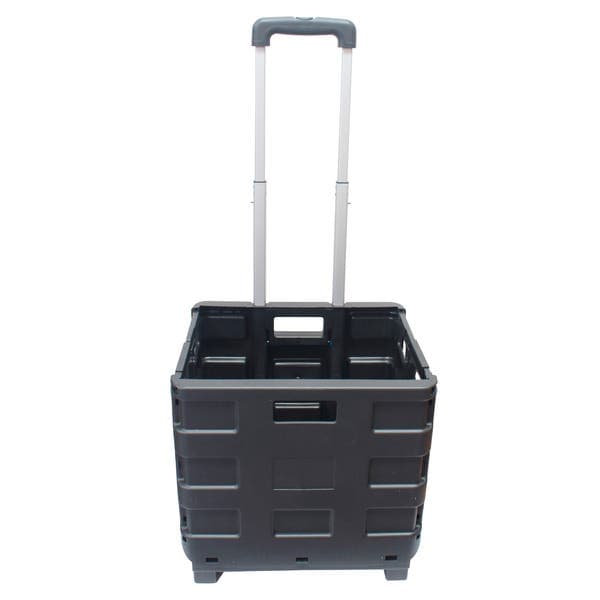 Carrinho Dobrável Plástico Preto 37x33 cm Gavix