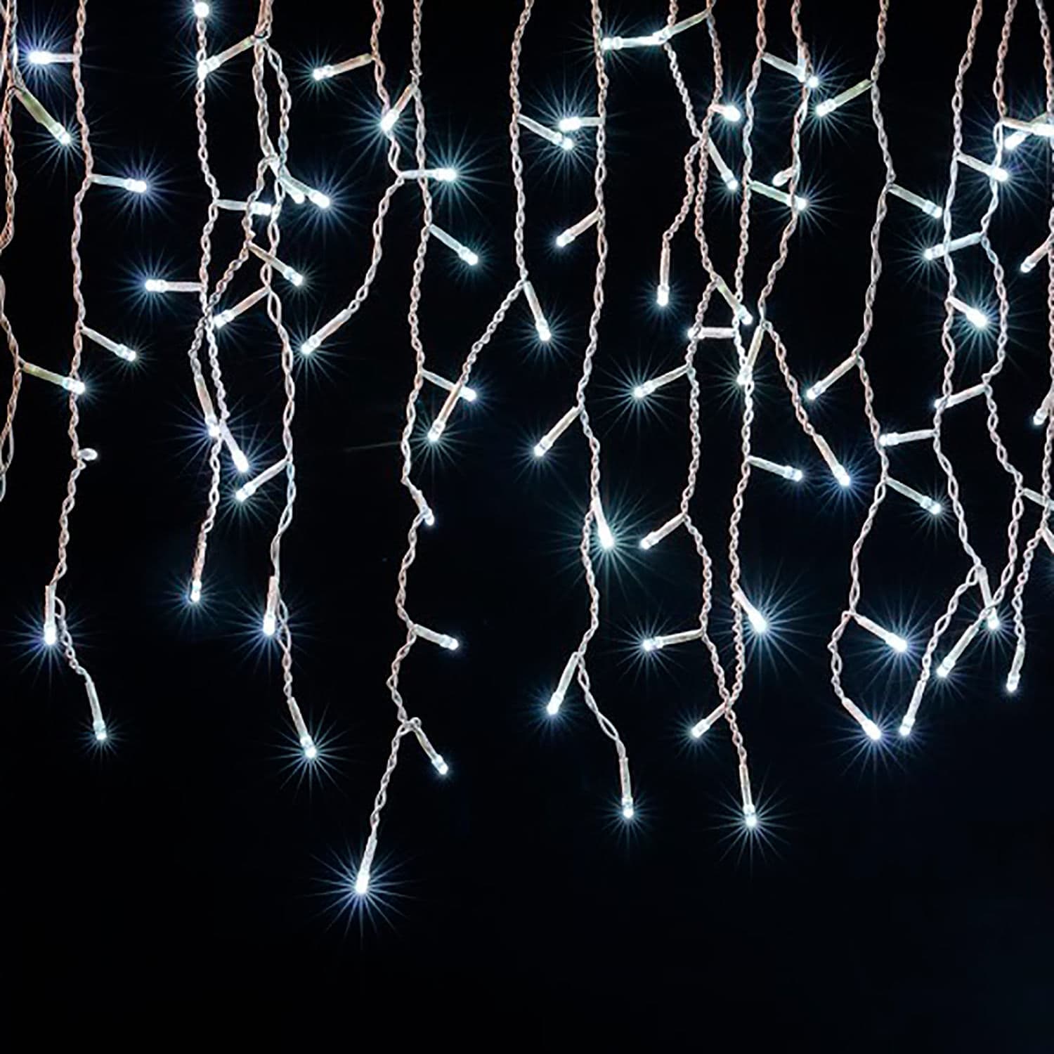 Cascata de Natal 400 Leds 8 Funções Branca 127v - V8