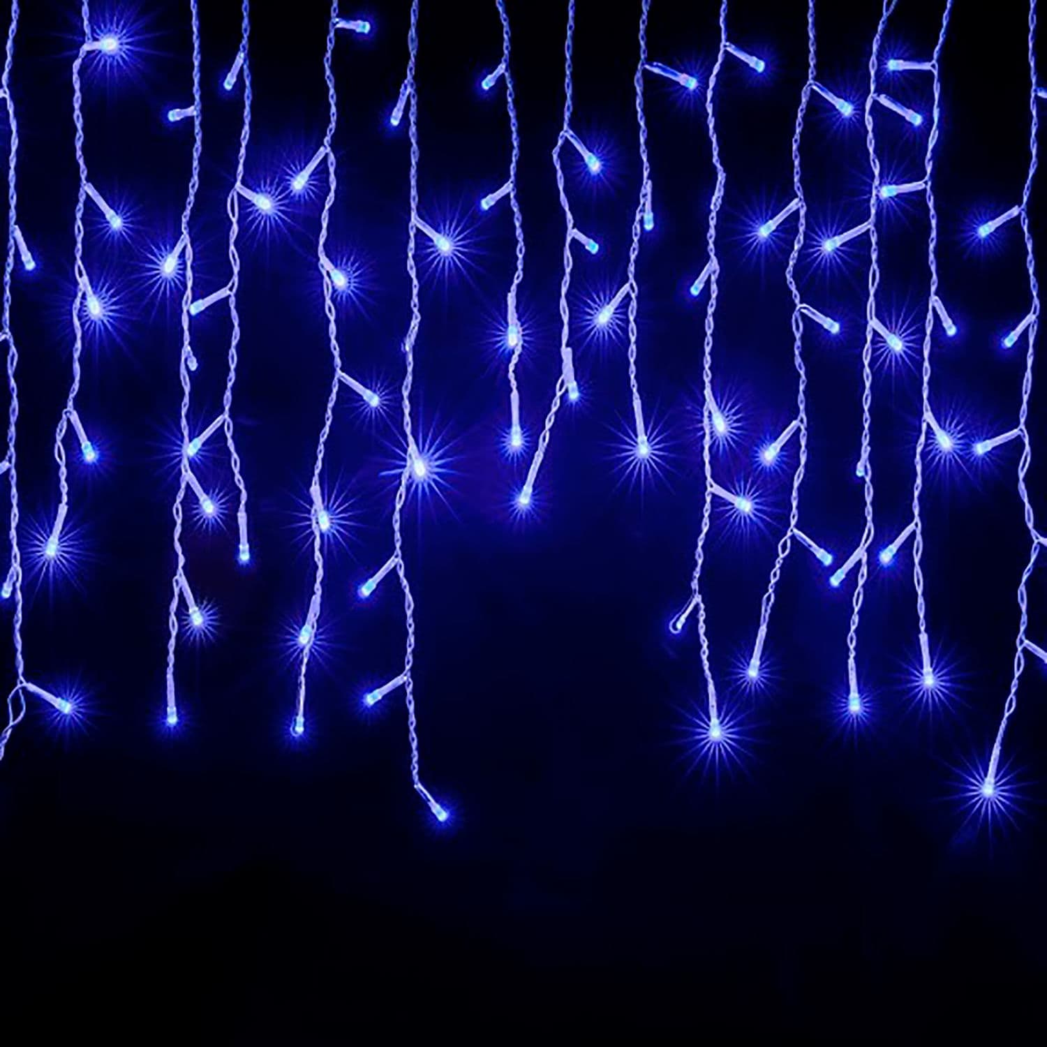 Cascata Natalina 200 Leds 8 Funções Azul 127v- V8