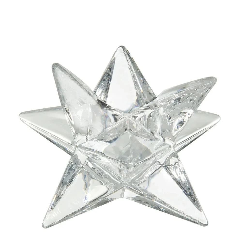 Castiçal de Vidro Star 9x12cm