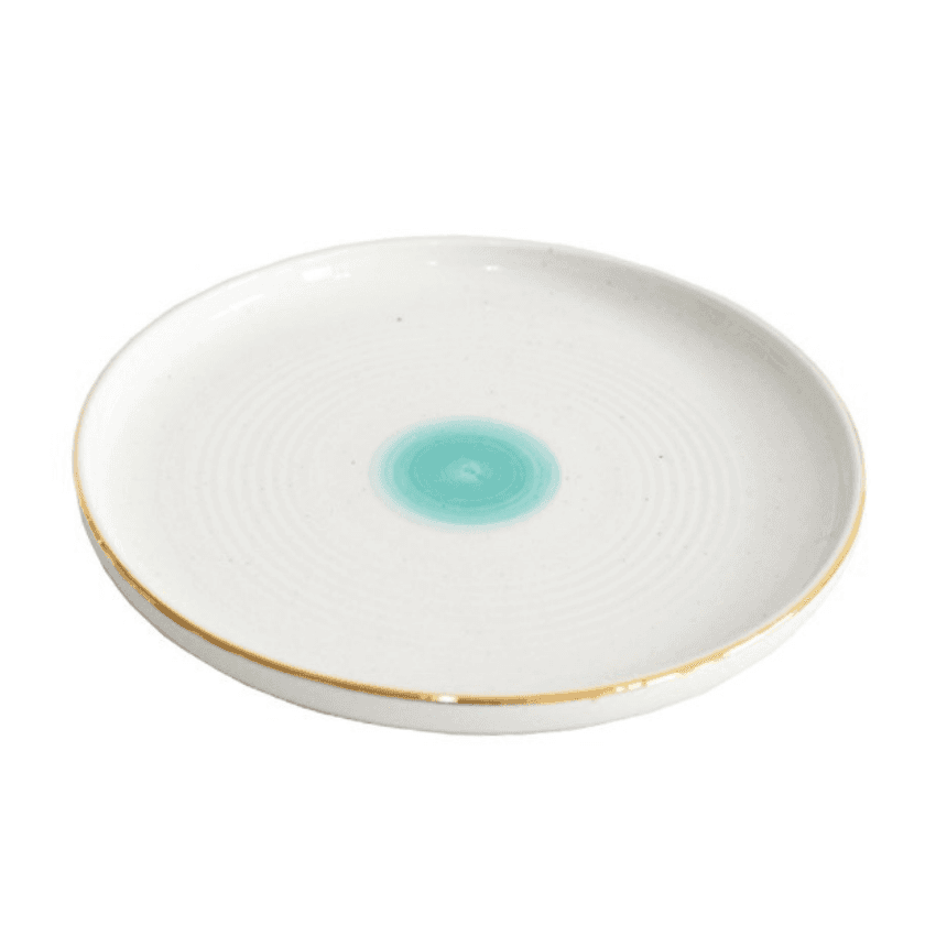 Centro de Mesa Redondo em Porcelana M Azul Gaia Home Deisgn 25 cm