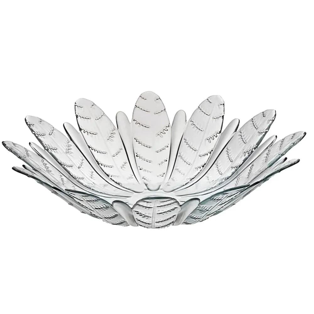 Centro Mesa de Vidro Multiuso Folhas Natural - Vitazza