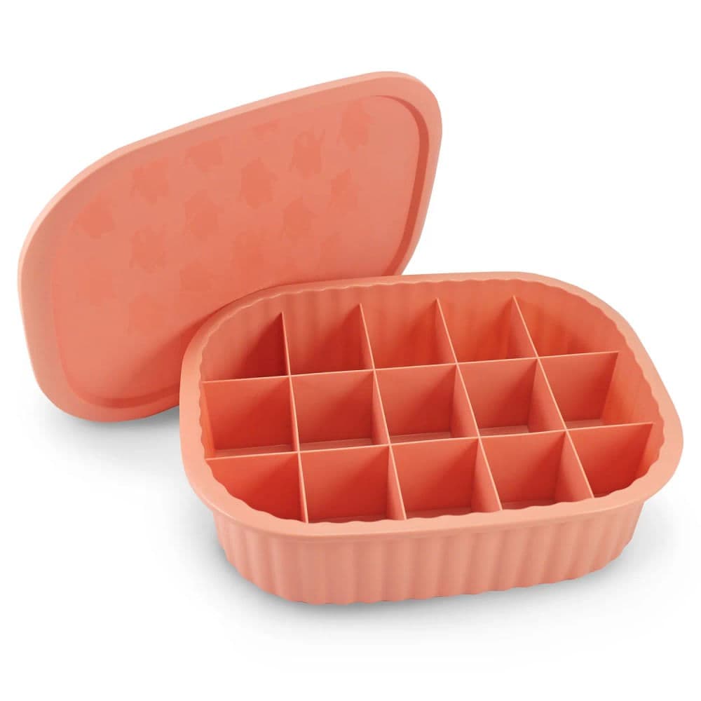 Cesta com Tampa 15 Divisória Loft 32,5cm Salmão - Jacki Design