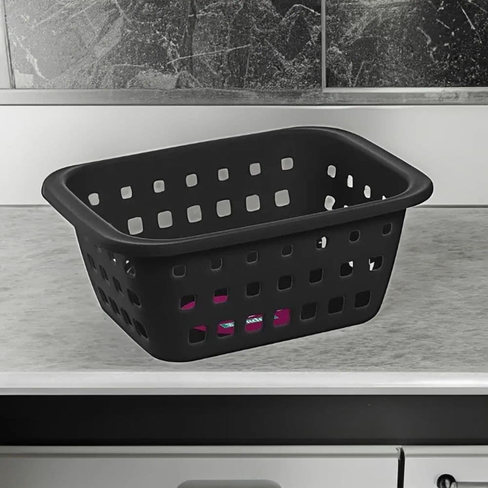 Cesta Organizadora 1,4l Retangular Preta - Ordene