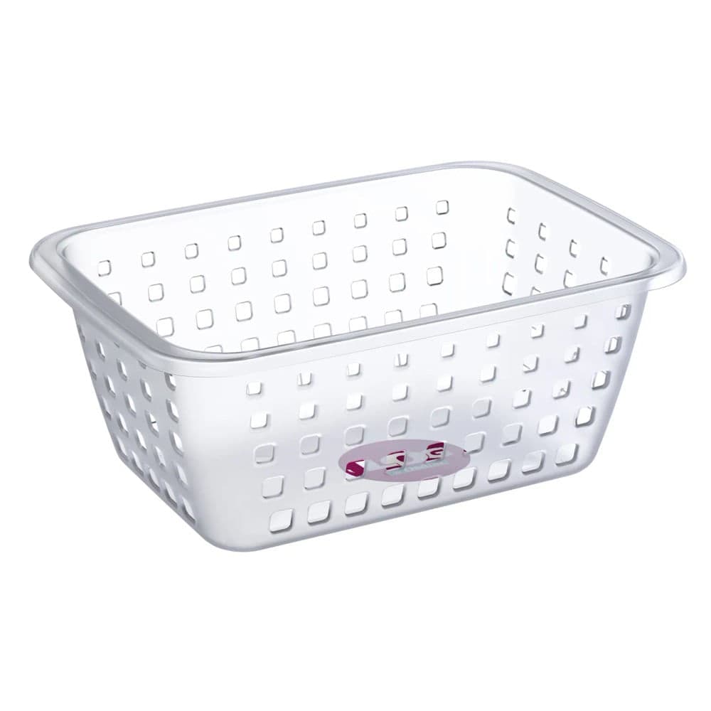 Cesta Organizadora 5,2l Retangular Cristal - Ordene