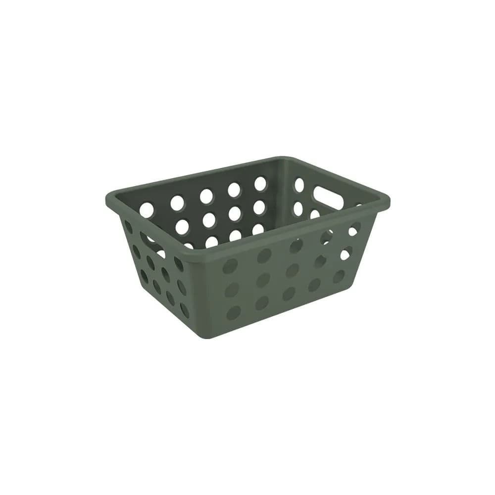 Cesta Organizadora Flora 18,6cm Verde Amazon - Coza