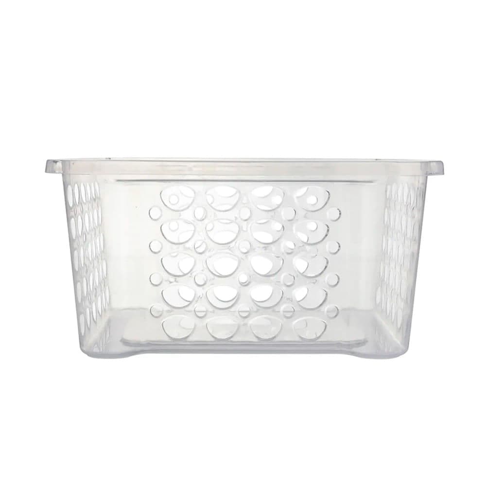 Cesta Organizadora Quadrada Alta 13,7x27cm Transparente - Sanremo