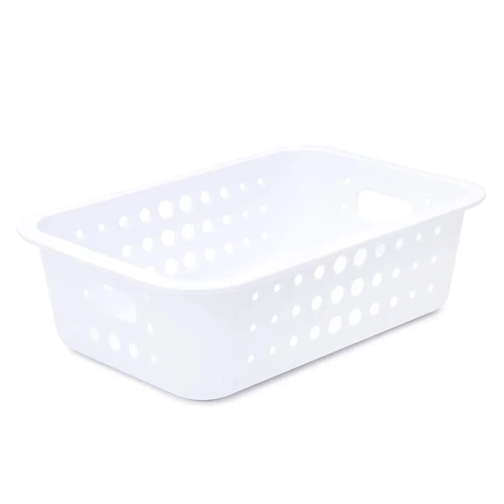 Cesta Organizadora Retangular 8,5x29cm Branca - Ou