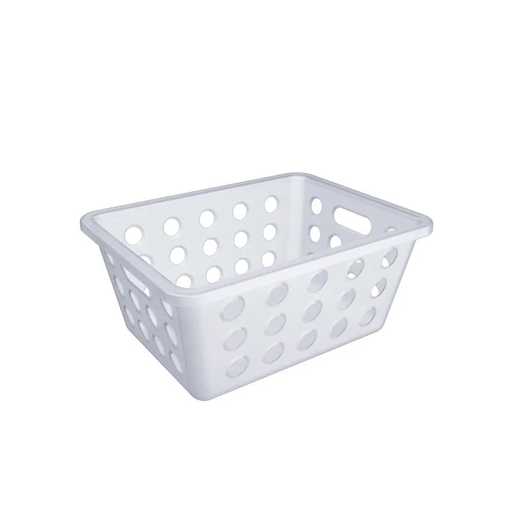 Cesta Organizadora Retangular Pequena 8,2x18,6cm Natural - Coza