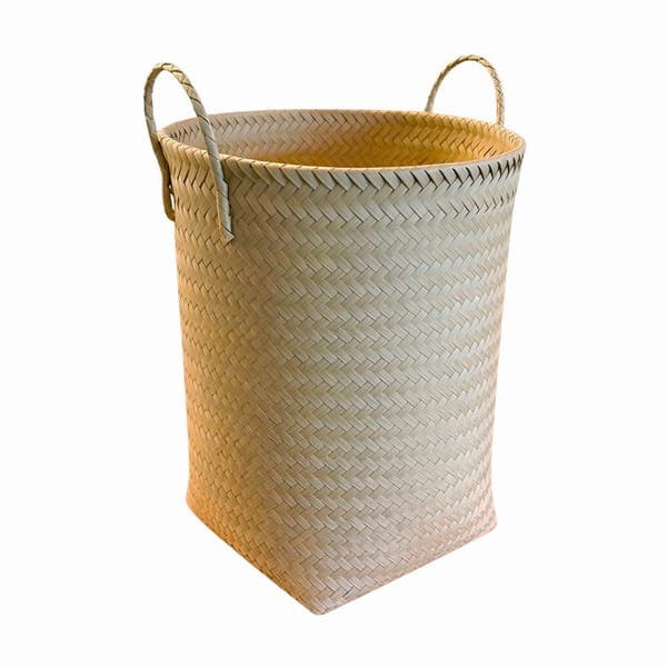 Cesto Fibra Bege Zigzag 47x40 cm Oikos