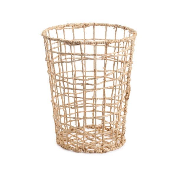 Cesto Organizador de Palha Natural Redondo 50x40x40cm Oikos