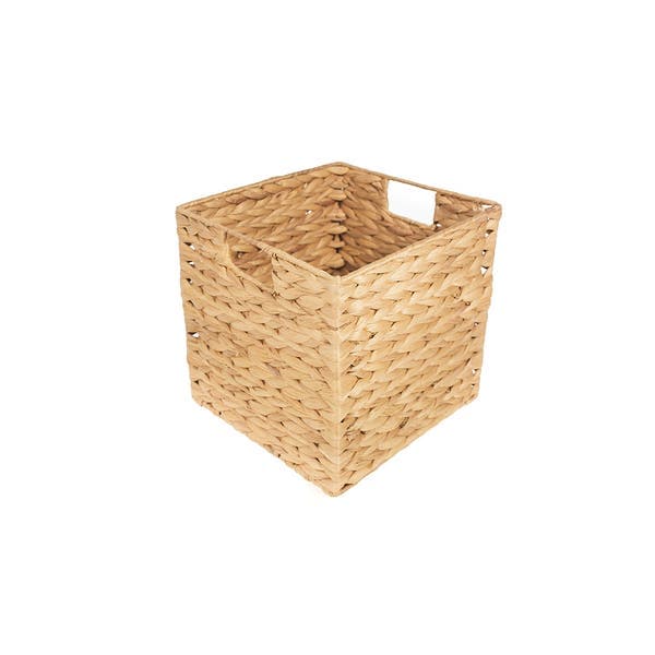 Cesto Organizador Fibra Bege 25,5x25,5x25,5 cm Orgara YOI