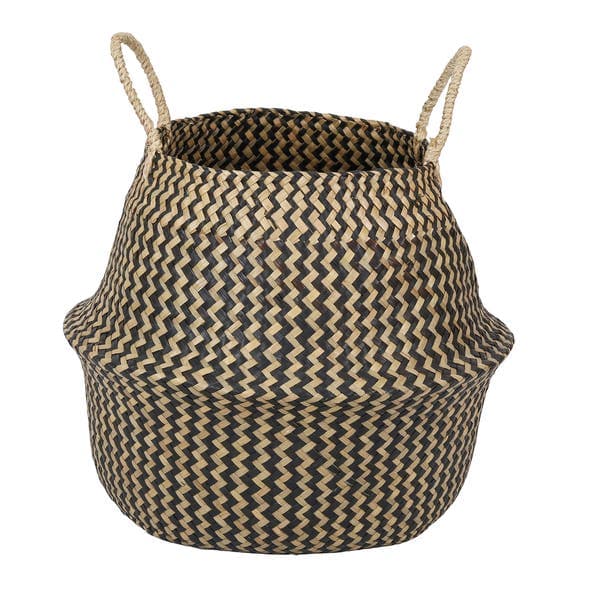 Cesto Organizador Fibra Marrom Organização 37x37 cm Oikos