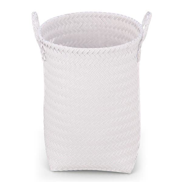 Cesto Organizador Fibra Natural Branco 40x30 cm Oikos