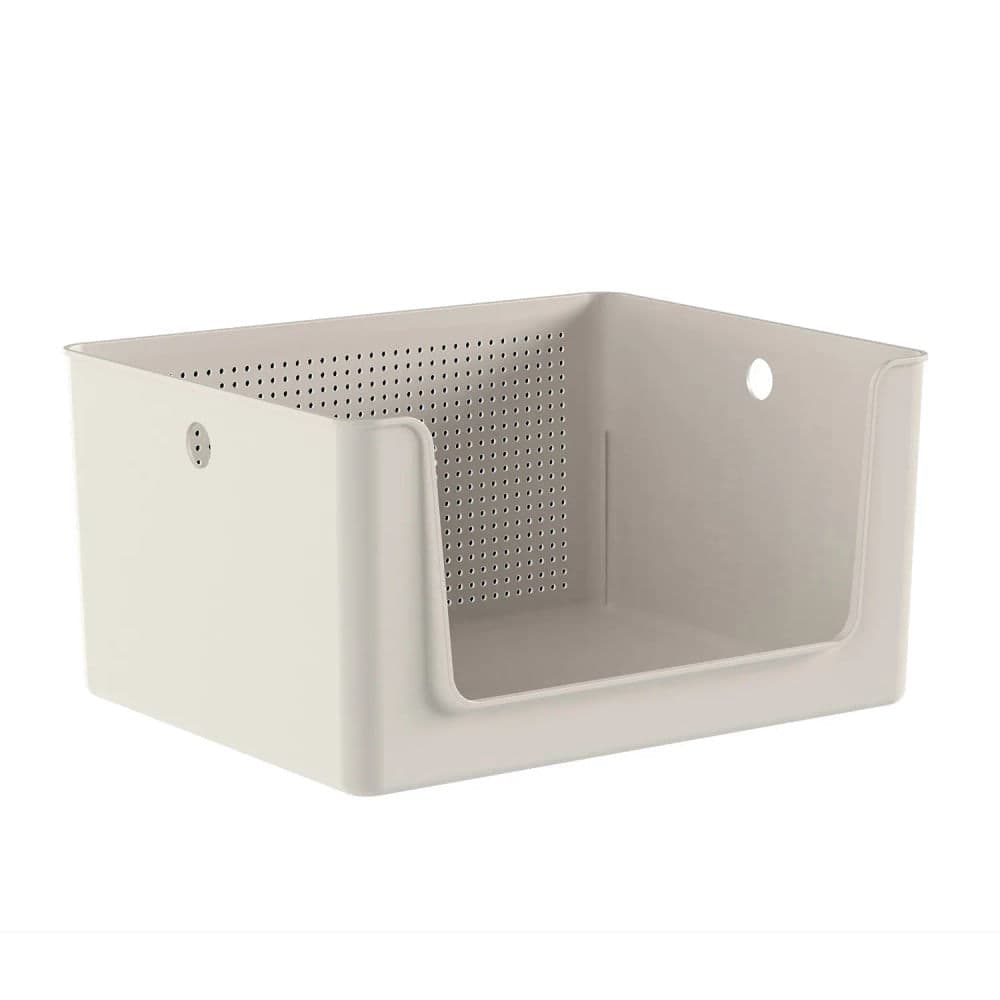 Cesto Organizador Flow com Abertura 16l Bege - Ou