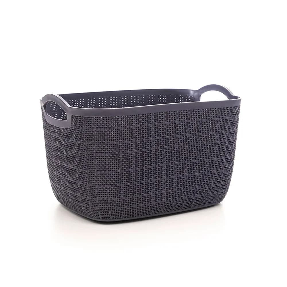 Cesto Organizador Multiuso 38cm Cinza - Home Space