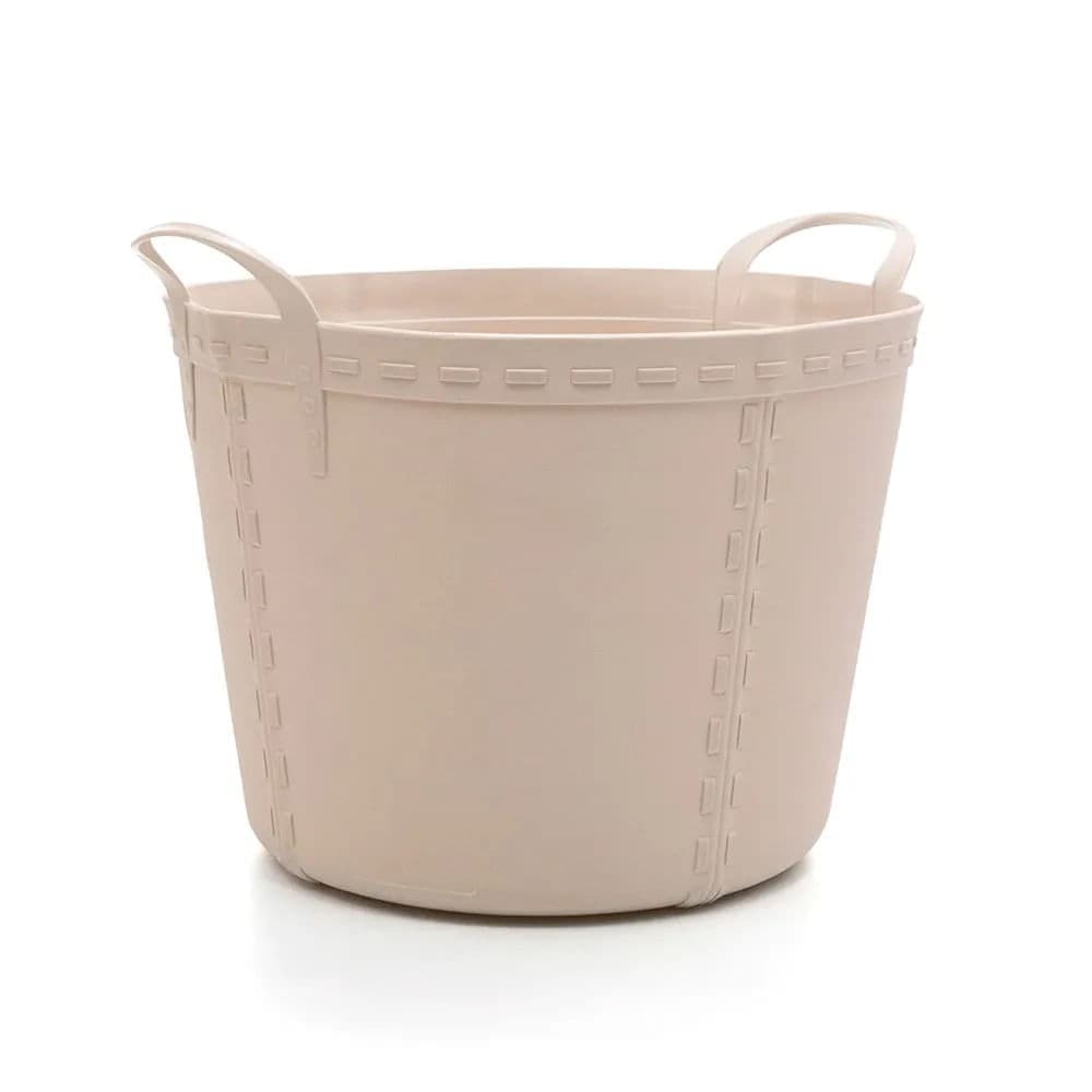 Cesto Organizador Multiuso Redondo 40cm Off White - Home Space