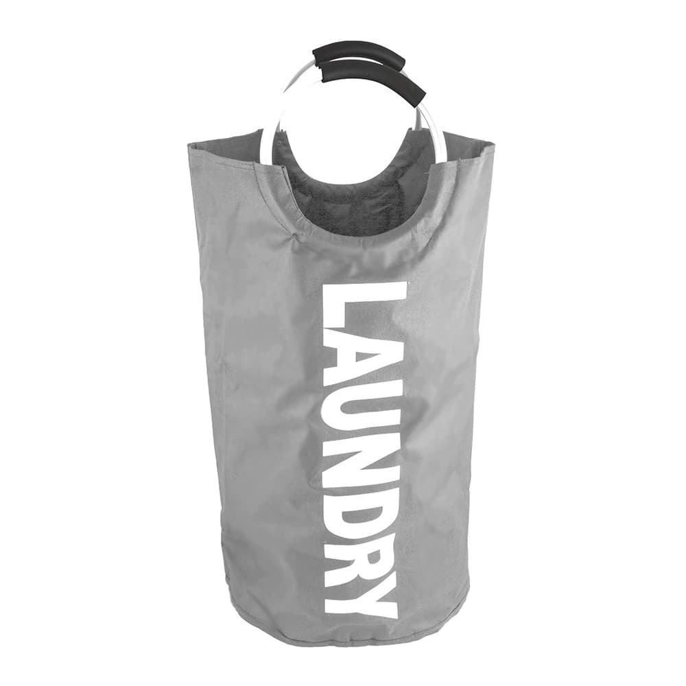 Cesto para Roupa com Alça Laundry Cinza 51x71cm