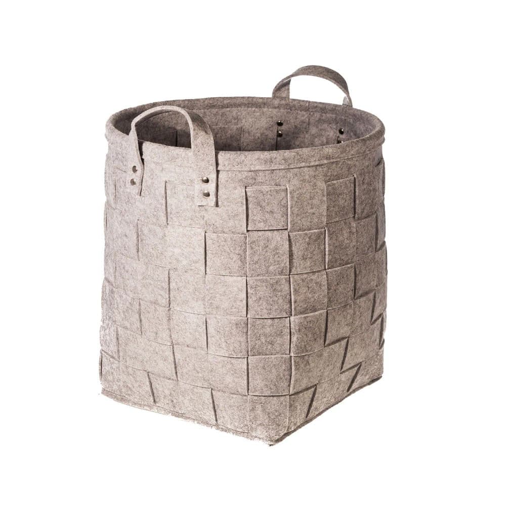 Cesto Tramado 34cm Cinza - Yoi