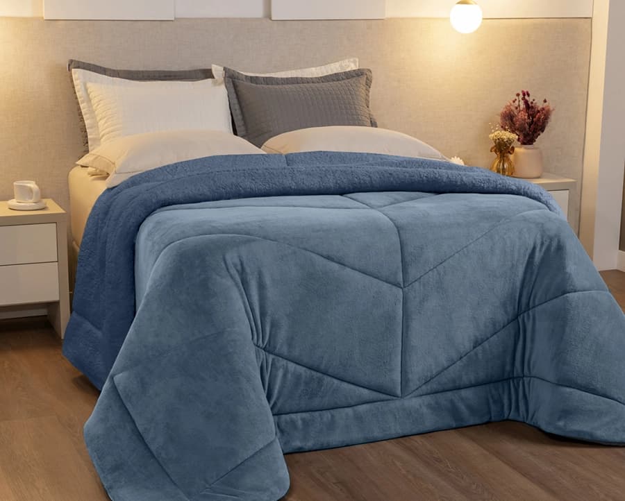 Coberdrom Dupla Face Winter Colors Casal - Lavive