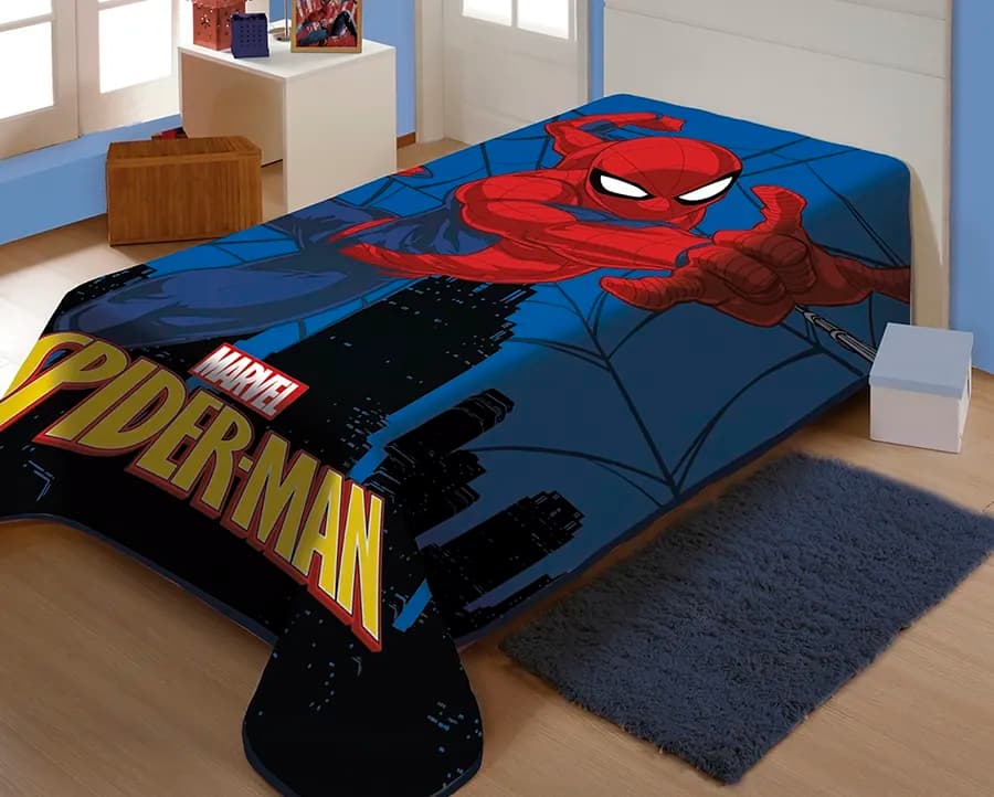 Cobertor Jolitex Raschel Plus Solteiro - Spider-Man