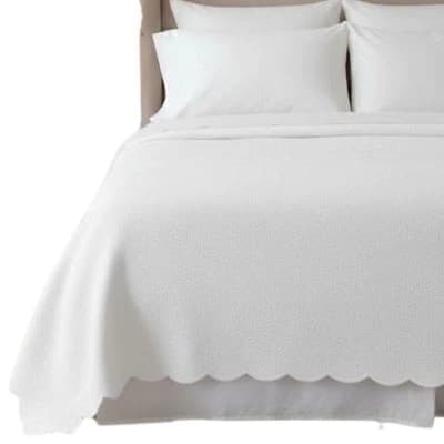 Colcha de Cama King de Algodão Granite Branco 290x260cm
