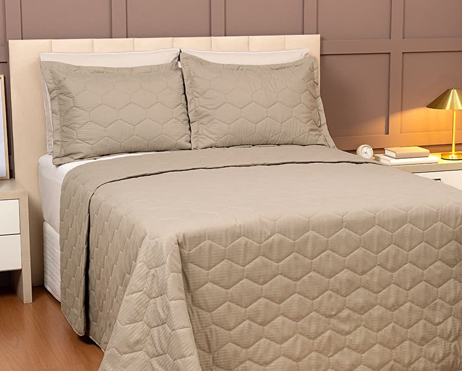 Colcha de Matelassê Speciale Queen com 2 Porta Travesseiros - Lavive