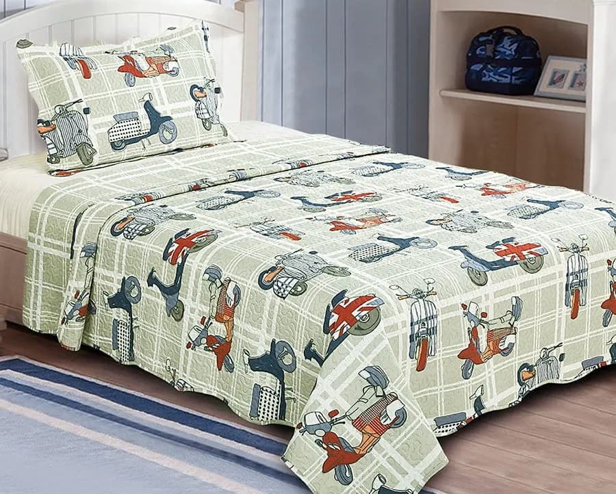 Colcha Evolution Solteiro com 1 Porta Travesseiro - Camesa