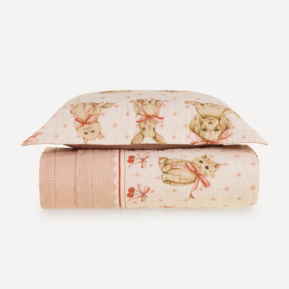 Colcha Infantil Solteiro com Porta-travesseiro 200 Fios Pets
