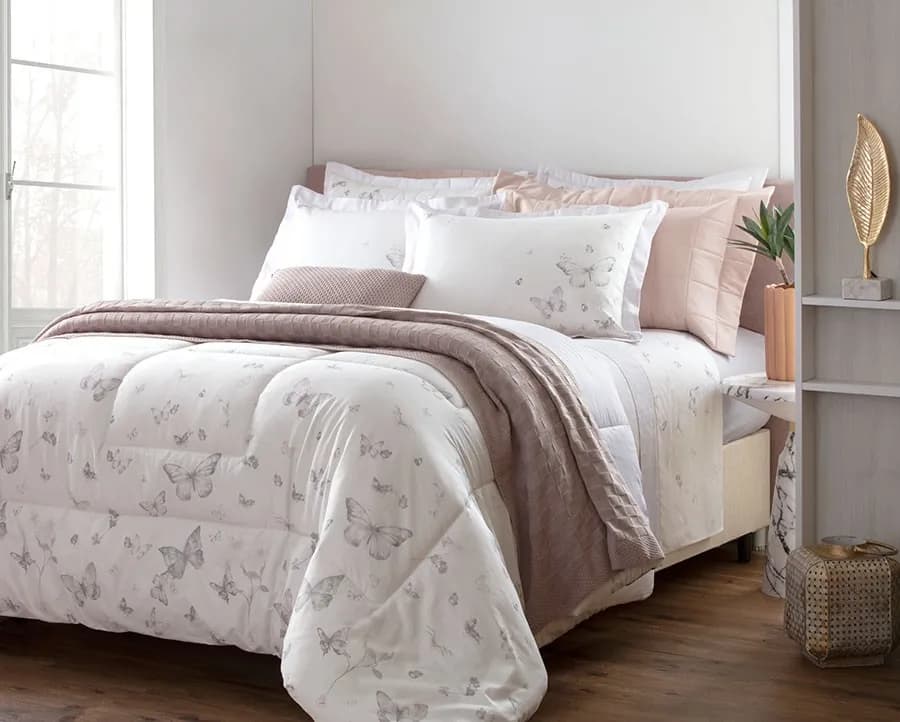 Colcha Matelassê Satinée Casal - Percal 300 Fios Acetinado - Casa K