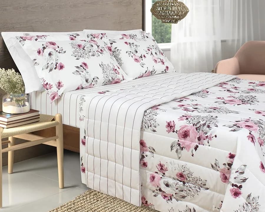 Colcha Matelassê Zelo Classic Queen - Percal 180 Fios