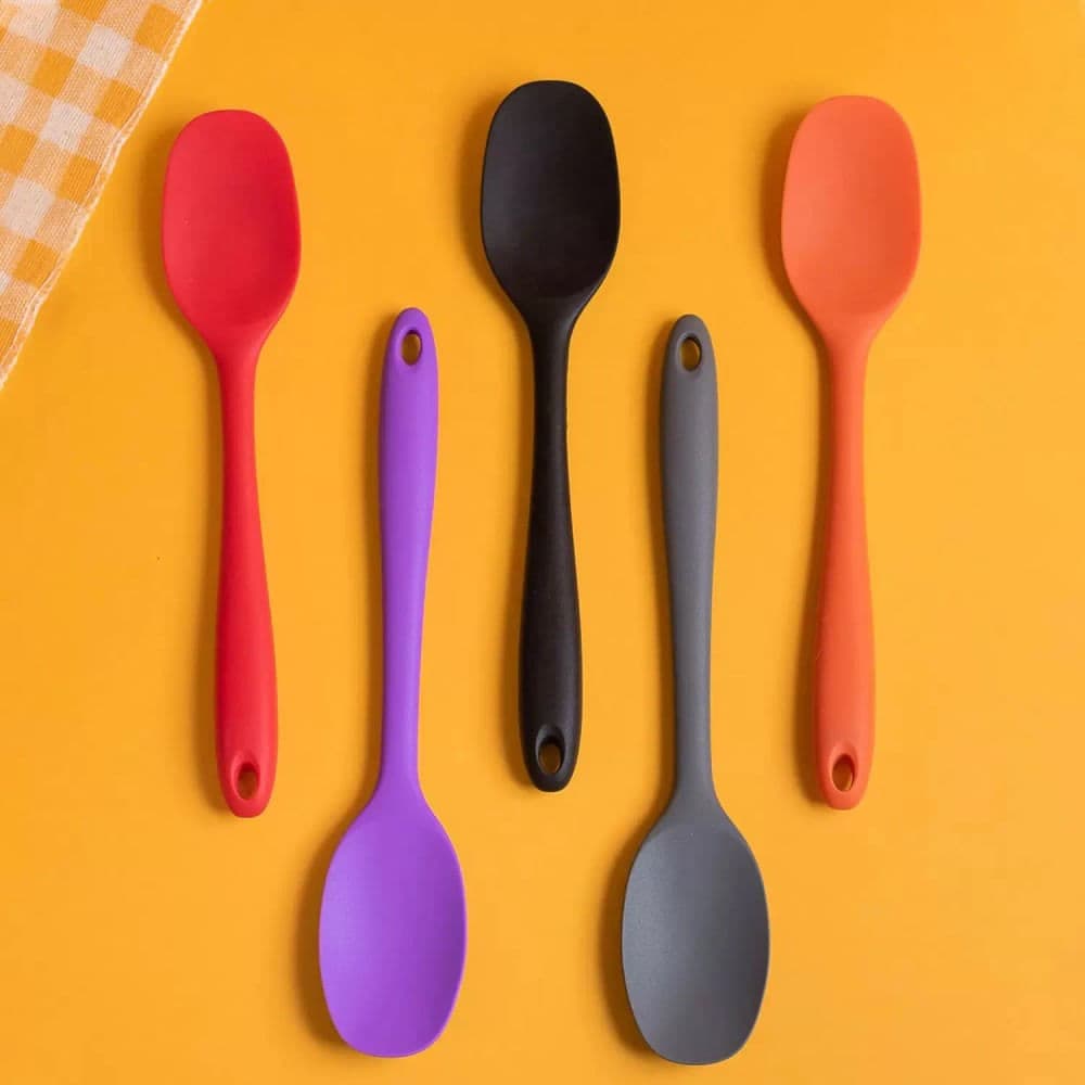 Colher de Silicone 28cm Cinza - Mozcada