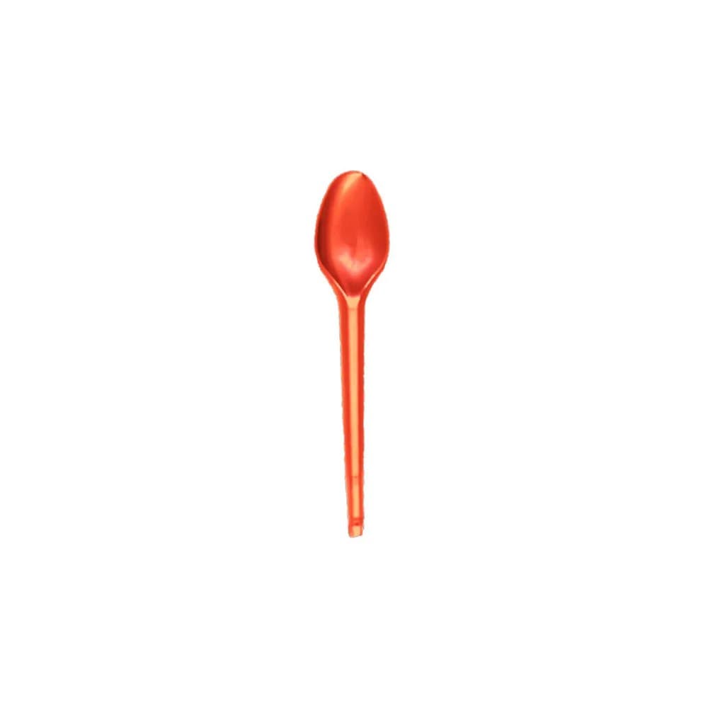 Colher de Sobremesa 50 Unidades Laranja Neon - Bello Festas